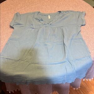 Zenana Outfitters Cream Boxy Blouse